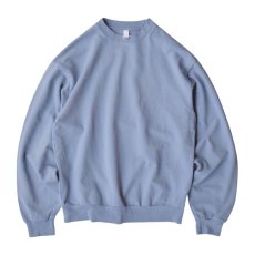 画像1: Los Angeles Apparel Long Sleeve Garment Dye French Terry Pullover - Clear Blue (1)