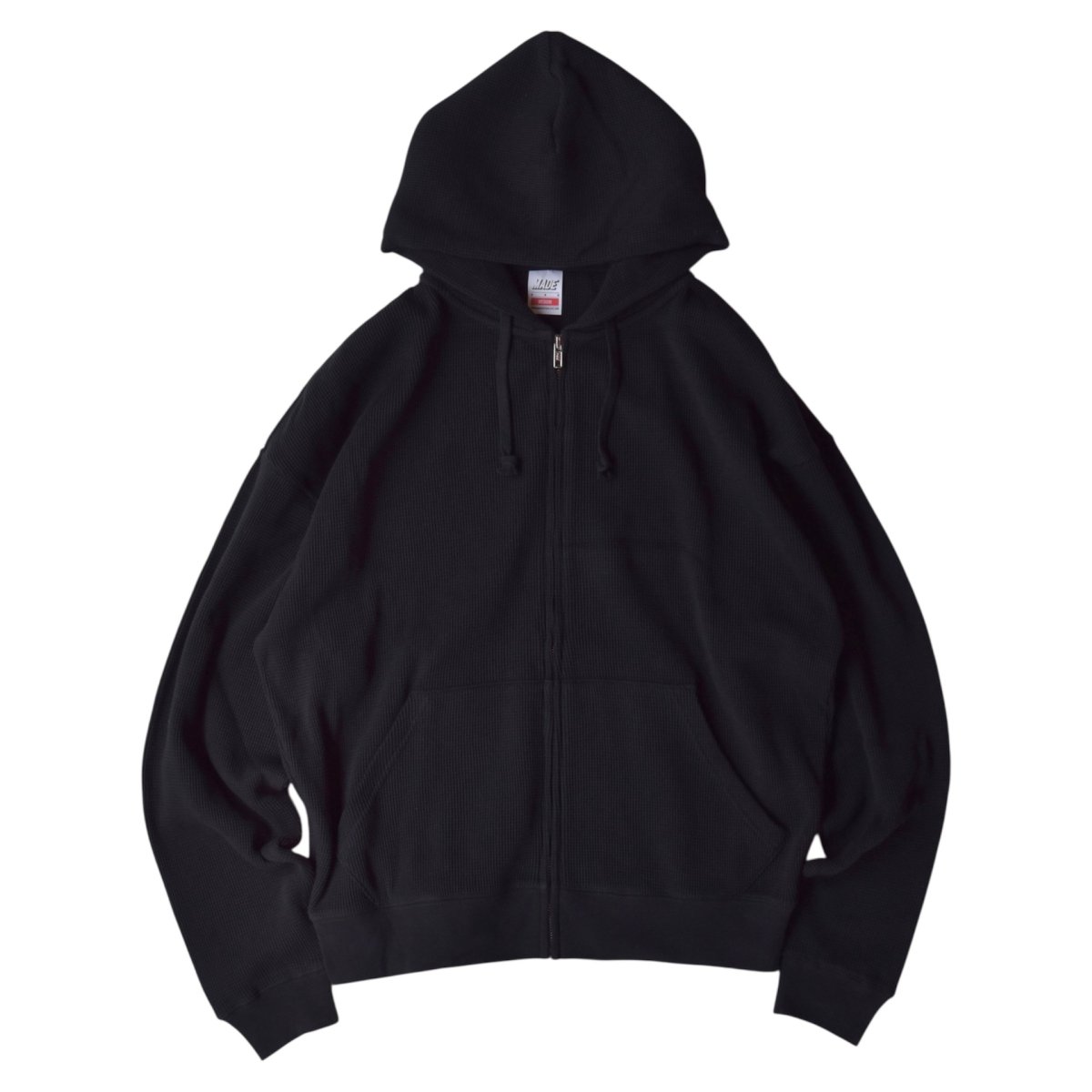 画像1: Made Blanks Snow Day Thermal Zip Hoodie - Black (1)
