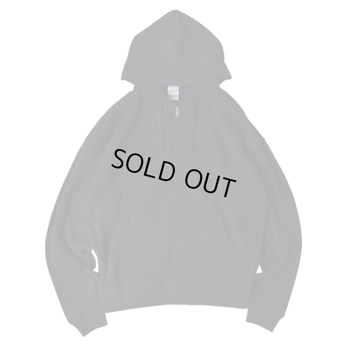 画像1: Made Blanks Snow Day Thermal Zip Hoodie - Black (1)