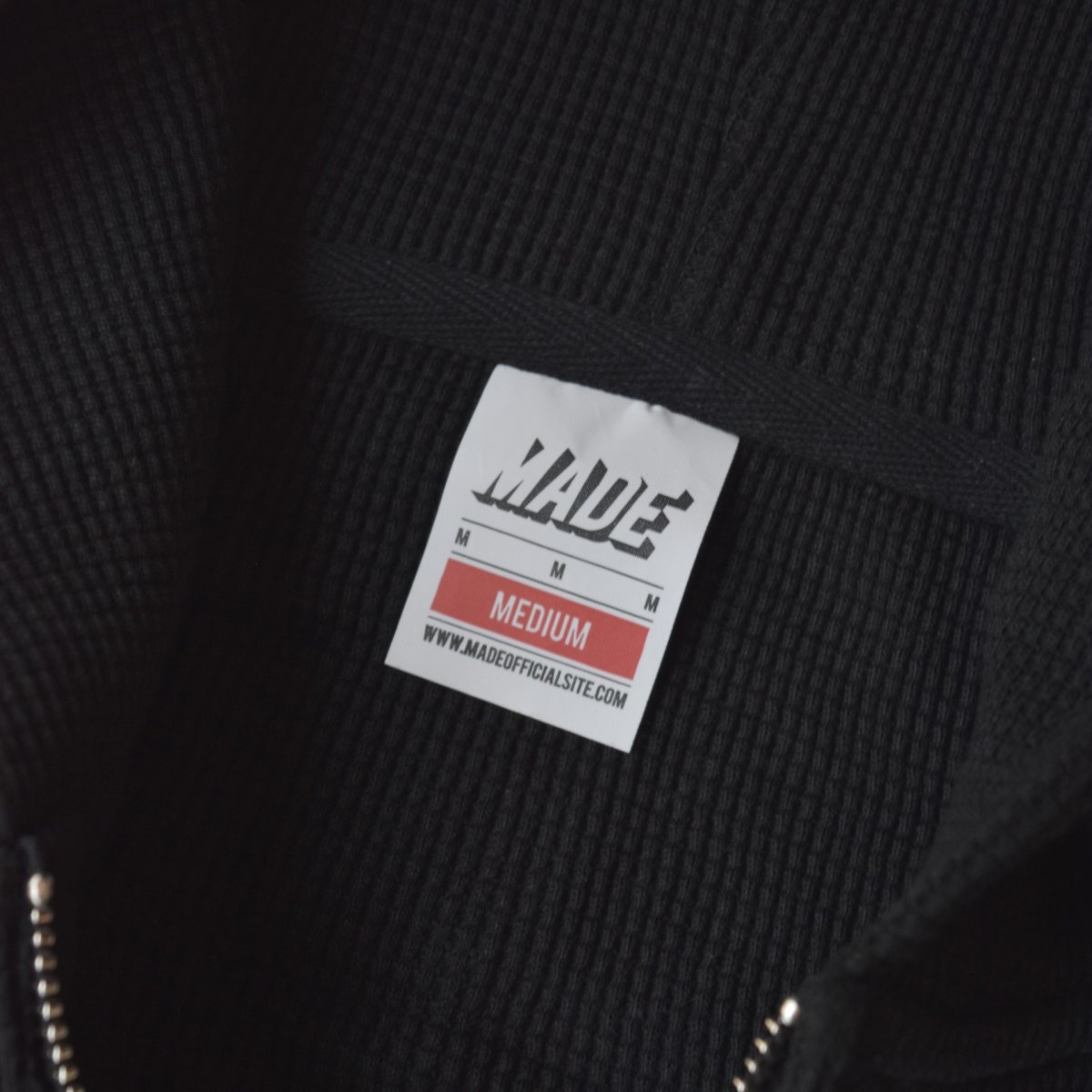 画像2: Made Blanks Snow Day Thermal Zip Hoodie - Black (2)