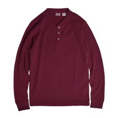 画像1: Levi's L/S Henlyneck Thermal Shirts - Burgundy (1)