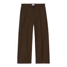 画像1: OBEY Dean Stripe Pleated Pants - Brown (1)