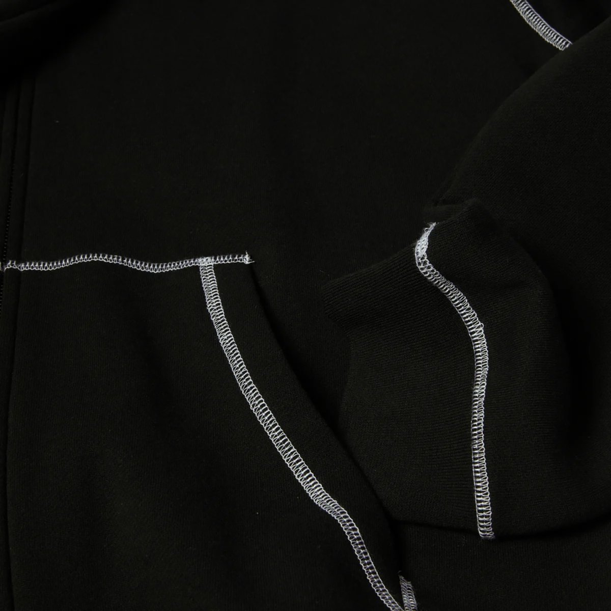 画像3: HUF Stretch Full Zip Hoodie - Black (3)