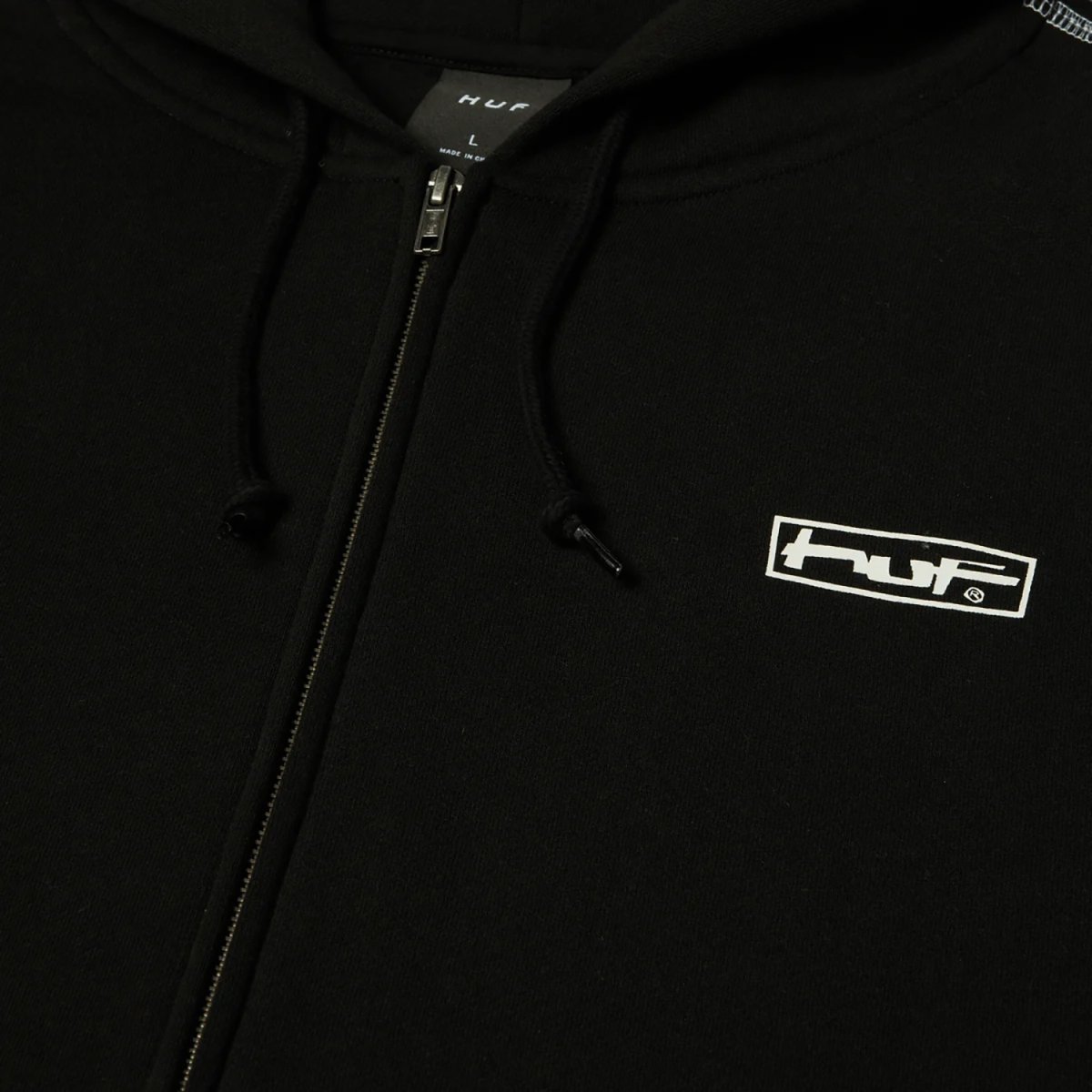 画像4: HUF Stretch Full Zip Hoodie - Black (4)