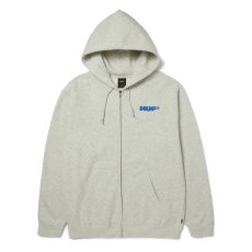 画像1: HUF All Caps Full Zip Hoodie - Ash (1)