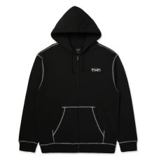 画像1: HUF Stretch Full Zip Hoodie - Black (1)