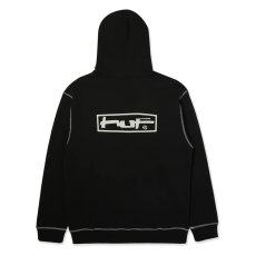 画像2: HUF Stretch Full Zip Hoodie - Black (2)