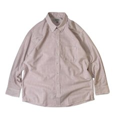 画像1: Edwards Easy Care L/S Oxford Shirts - Burgundy Stripe (1)
