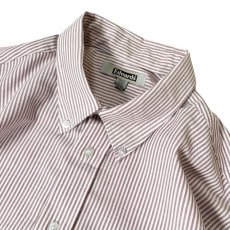 画像2: Edwards Easy Care L/S Oxford Shirts - Burgundy Stripe (2)