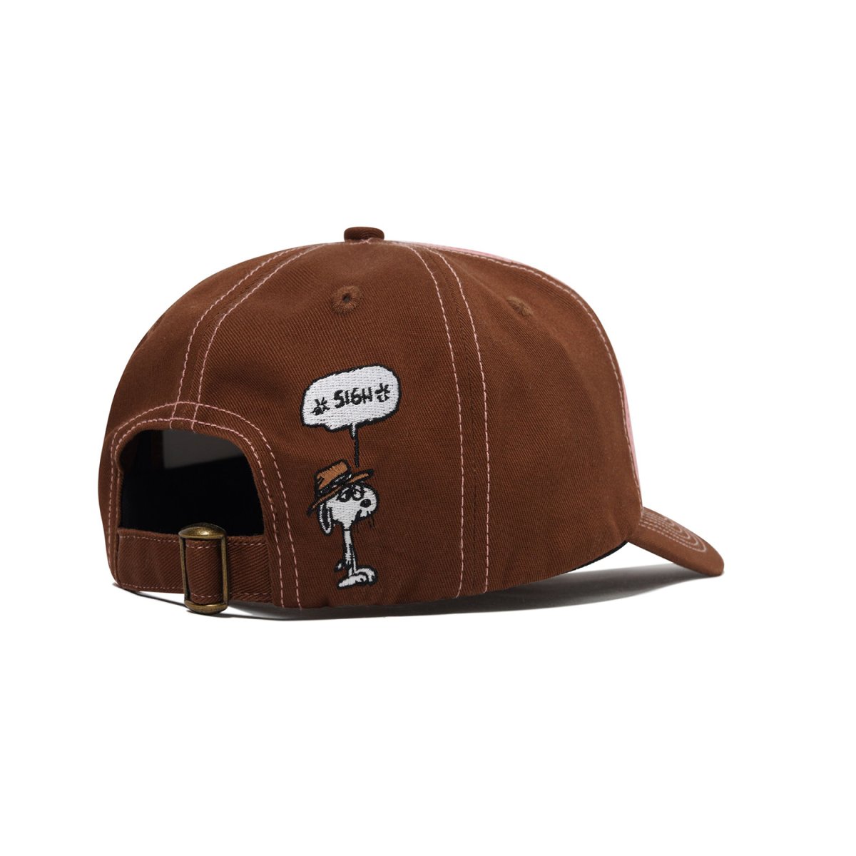 画像2: Butter Goods x Peanuts Spike 5panel Cap - Brown / Light Pink (2)