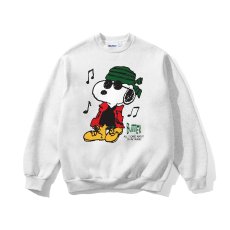 画像1: Butter Goods x Peanuts Music Crewneck Sweatshirts - Ash (1)