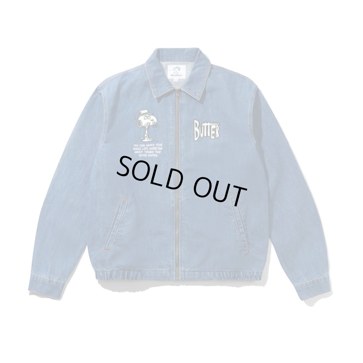 画像1: Butter Goods x Peanuts Spike Jacket - Distressed Indigo (1)