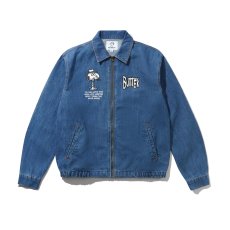 画像1: Butter Goods x Peanuts Spike Jacket - Distressed Indigo (1)