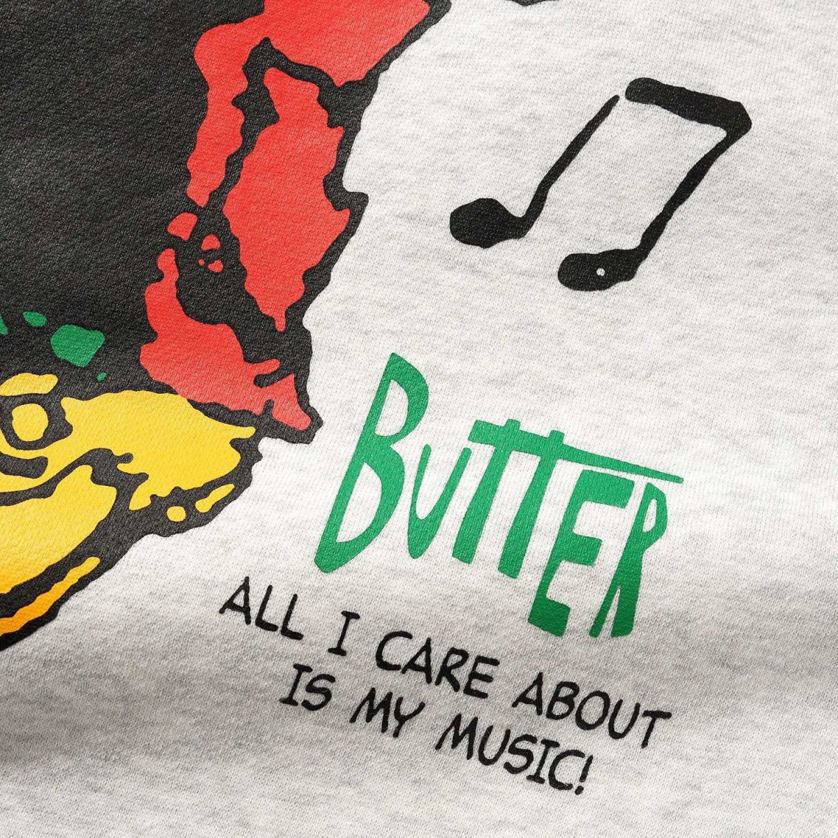 画像3: Butter Goods x Peanuts Music Crewneck Sweatshirts - Ash (3)