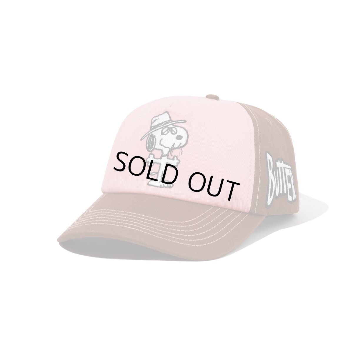 画像1: Butter Goods x Peanuts Spike 5panel Cap - Brown / Light Pink (1)