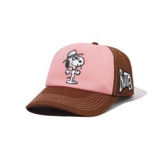 画像1: Butter Goods x Peanuts Spike 5panel Cap - Brown / Light Pink (1)