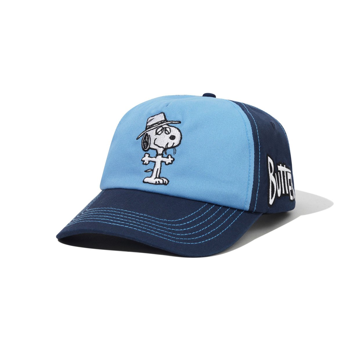画像1: Butter Goods x Peanuts Spike 5panel Cap - Navy / Light Blue (1)