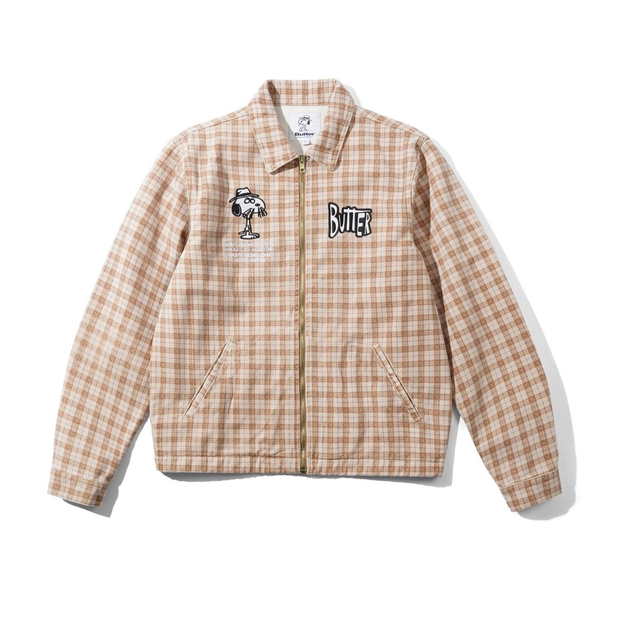 画像1: Butter Goods x Peanuts Spike Jacket - Sandstone Plaid (1)