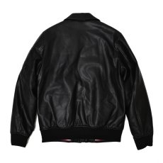 画像2: Tommy Hilfiger Faux Leather Military Bomber - Black (2)