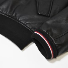 画像8: Tommy Hilfiger Faux Leather Military Bomber - Black (8)