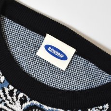 画像3: RAWDRIP Original Cotton Paisley Sweater - BlackｘBlue (3)