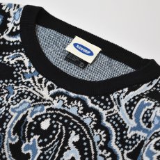画像2: RAWDRIP Original Cotton Paisley Sweater - BlackｘBlue (2)
