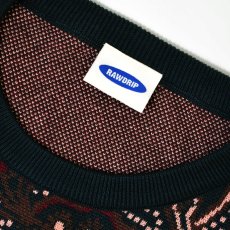画像2: RAWDRIP Original Cotton Paisley Sweater - Moss GreenｘMaroon (2)