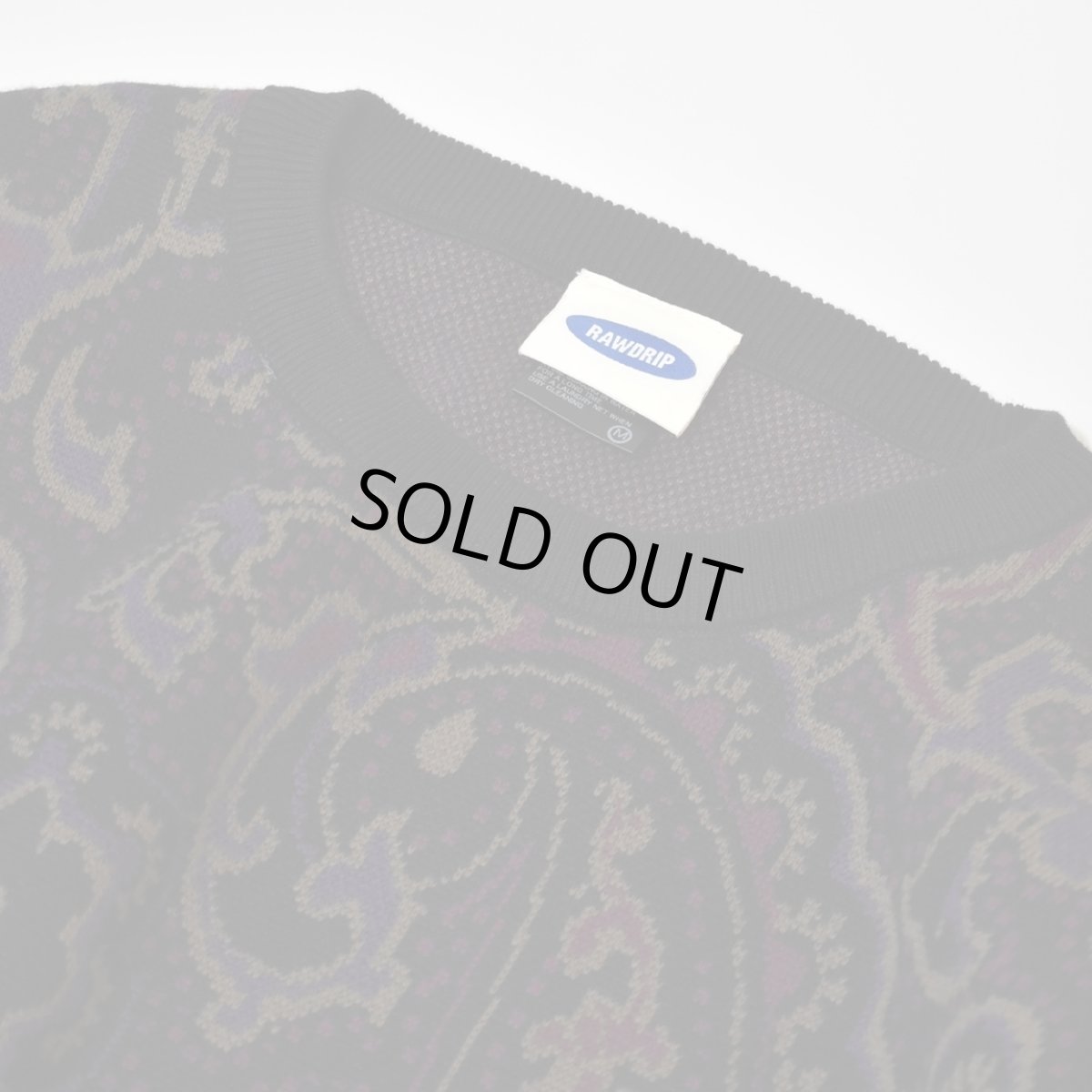 画像2: RAWDRIP Original Cotton Paisley Sweater - BlackｘPurple (2)