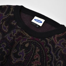 画像2: RAWDRIP Original Cotton Paisley Sweater - BlackｘPurple (2)