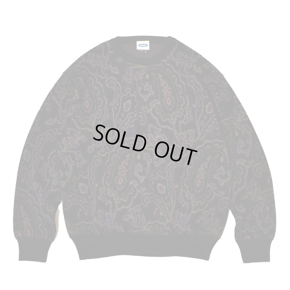 画像1: RAWDRIP Original Cotton Paisley Sweater - BlackｘPurple (1)