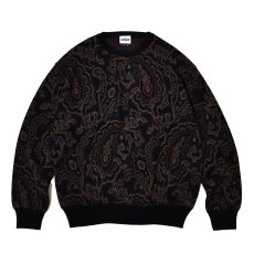 画像1: RAWDRIP Original Cotton Paisley Sweater - BlackｘPurple (1)