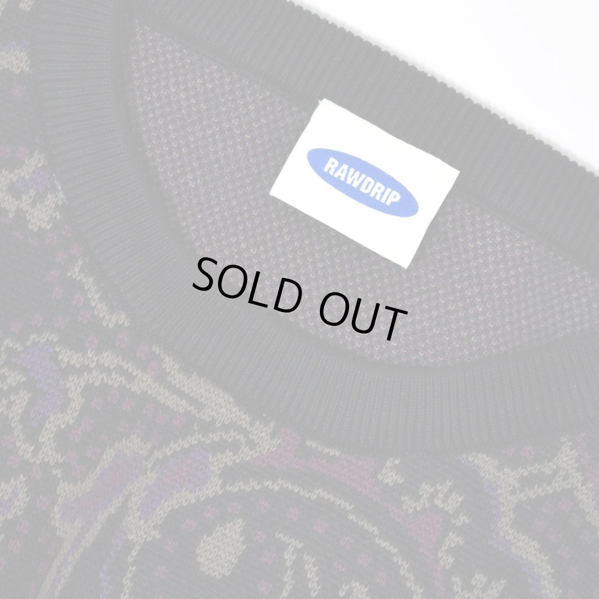 画像3: RAWDRIP Original Cotton Paisley Sweater - BlackｘPurple (3)