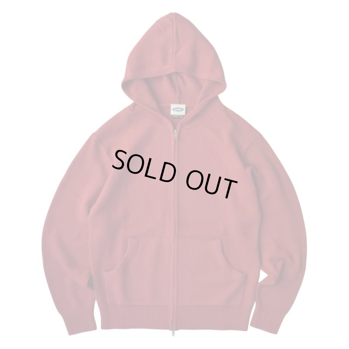 画像1: RAWDRIP Original Double Zip Cotton Knit Hoodie - Fade Red (1)