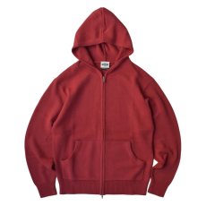 画像1: RAWDRIP Original Double Zip Cotton Knit Hoodie - Fade Red (1)