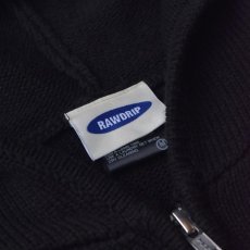 画像2: RAWDRIP Original Double Zip Cotton Knit Hoodie - Black (2)