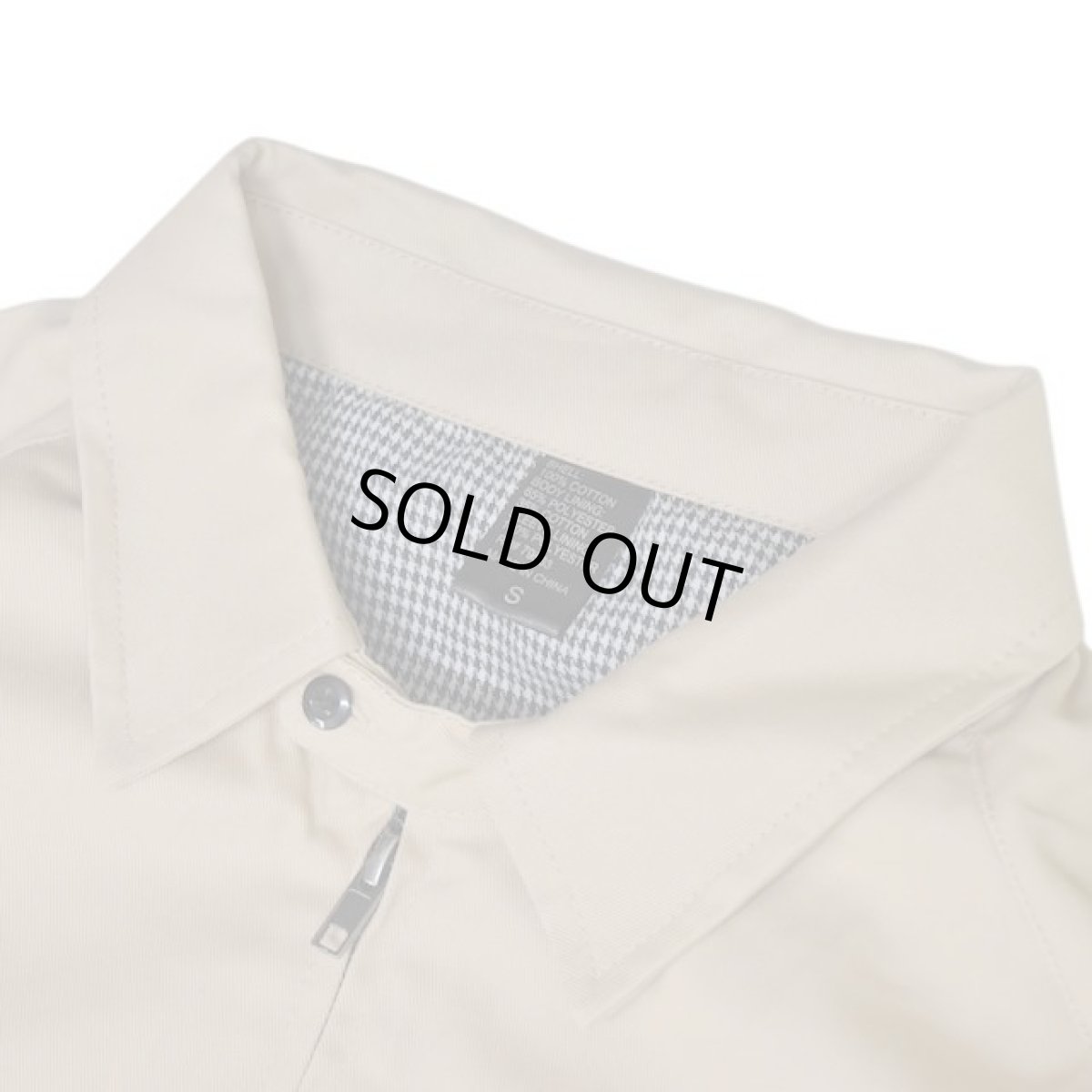 画像3: Beimar Cotton Houndstooth Drizzler Jacket - Khaki (3)