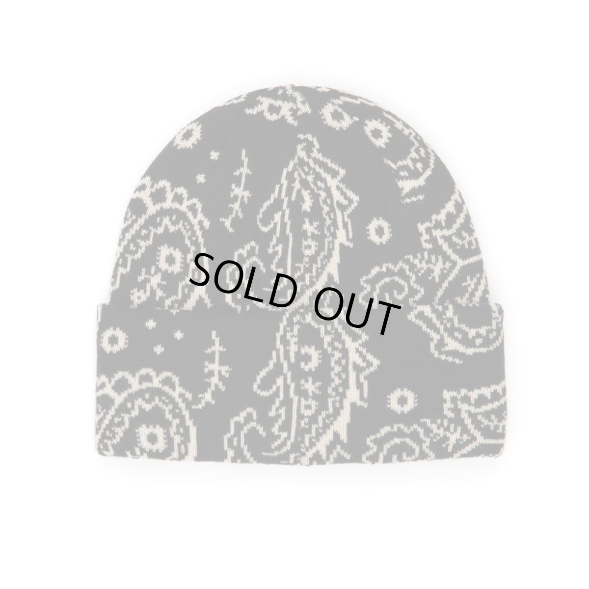 画像1: Corduroy Paisley Beanie - Black (1)