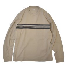 画像1: Old Navy Heavyweight Chest-Stripe T-Shirts - Khaki (1)