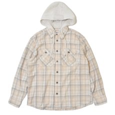 画像1: Free Planet Hooded Plaid Flannel Shirts - Natural Multi (1)