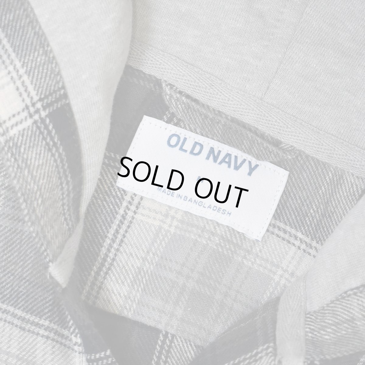 画像3: Old Navy Hooded Plaid Flannel Shirts - Grey Multi (3)