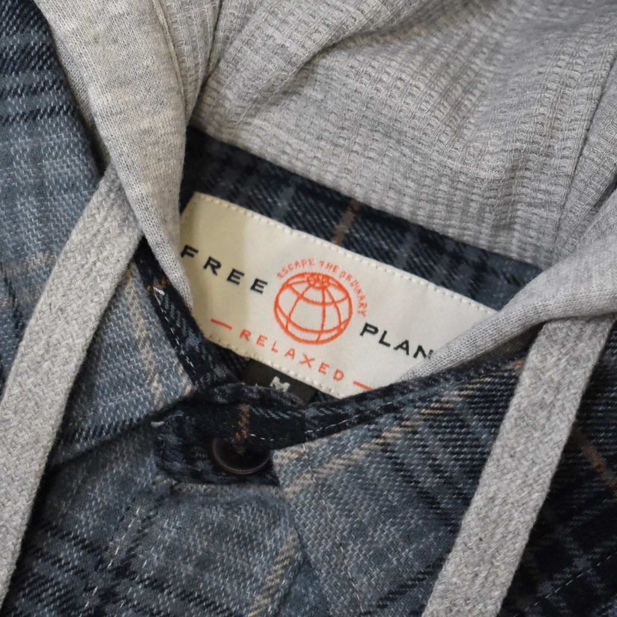 画像3: Free Planet Hooded Plaid Flannel Shirts - Blue Multi (3)