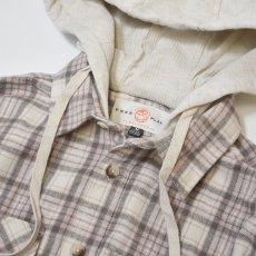 画像2: Free Planet Hooded Plaid Flannel Shirts - Pink Multi (2)