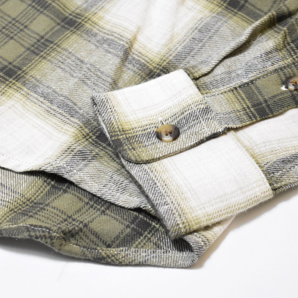 画像4: Old Navy Hooded Plaid Flannel Shirts - Olive Forest (4)