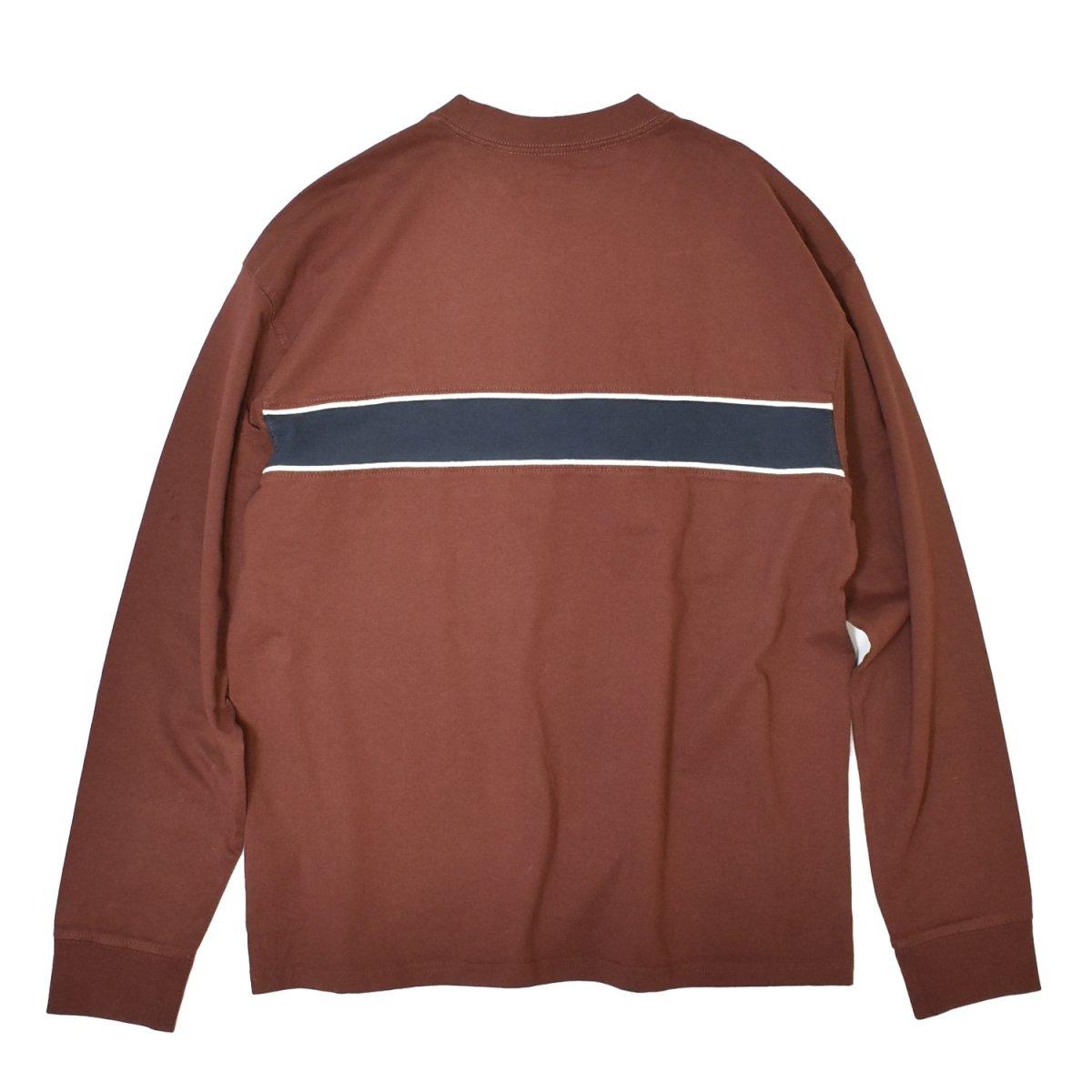 画像2: Old Navy Heavyweight Chest-Stripe T-Shirts - Root Beer (2)