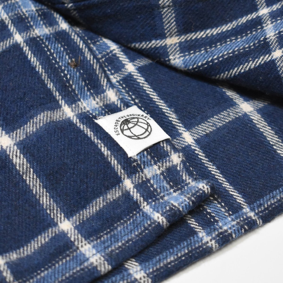 画像4: Free Planet Hooded Plaid Flannel Shirts - Navy Multi (4)