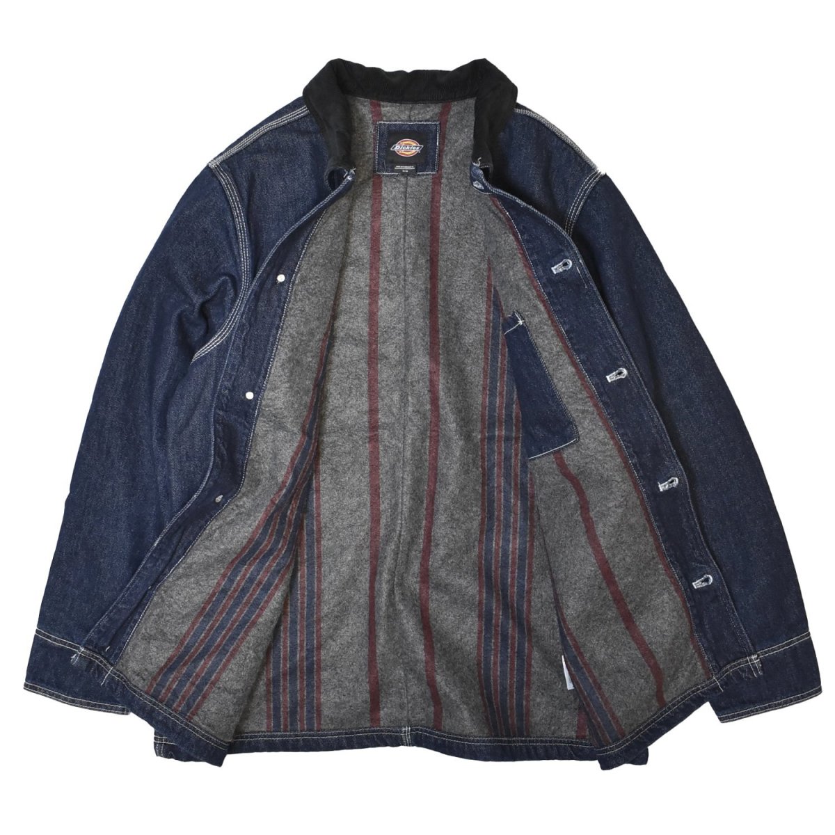 画像3: Dickies Denim Blanket Lined Chore Coat - Rinsed Indigo (3)