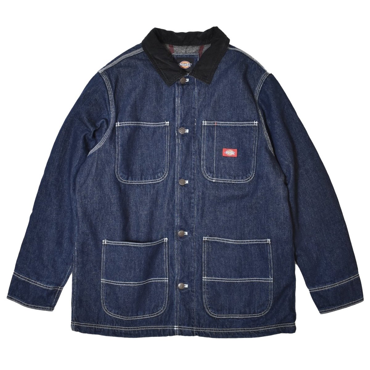 画像1: Dickies Denim Blanket Lined Chore Coat - Rinsed Indigo (1)