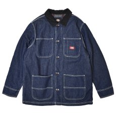 画像1: Dickies Denim Blanket Lined Chore Coat - Rinsed Indigo (1)