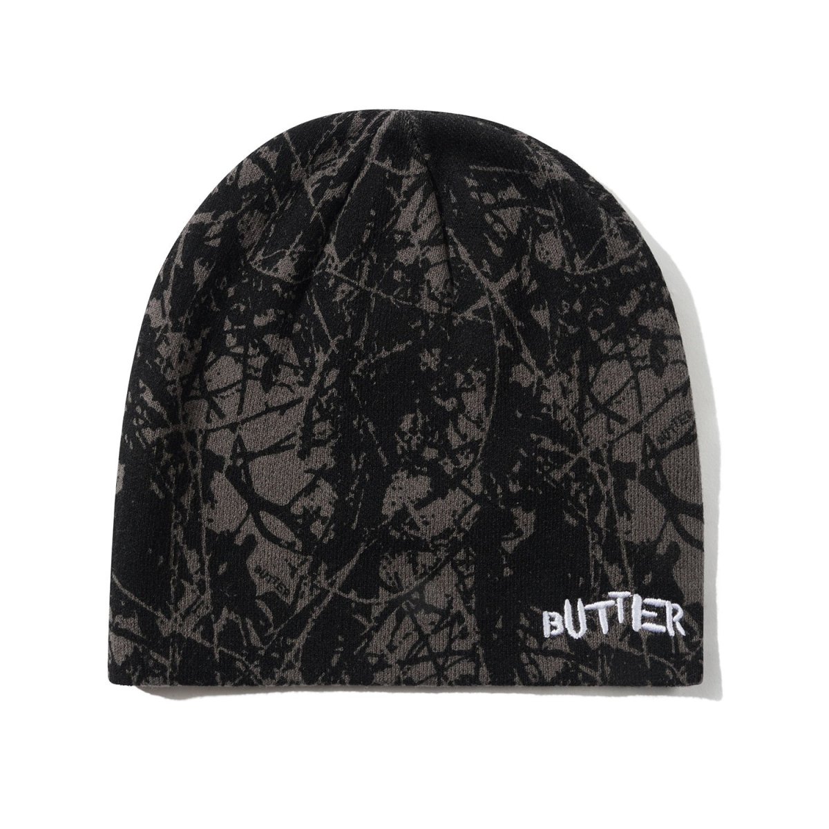 画像1: Butter Goods Woods Camo Skully Beanie - Black (1)