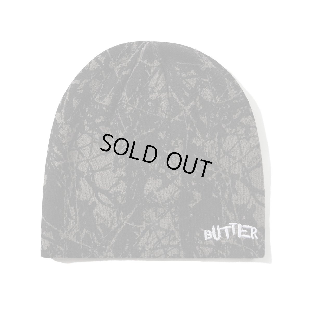 画像1: Butter Goods Woods Camo Skully Beanie - Black (1)